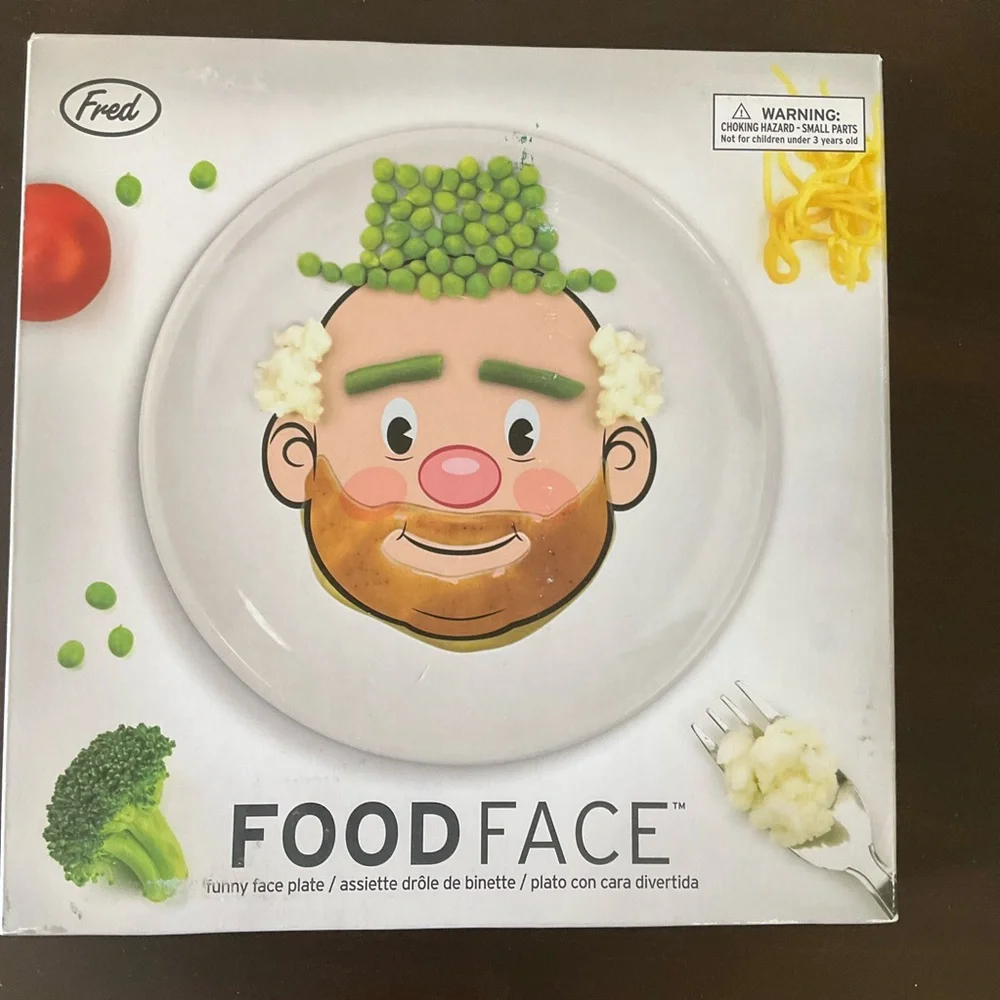 Genuine Fred Mr. Food Face Kids Ceramic Dinner Plate